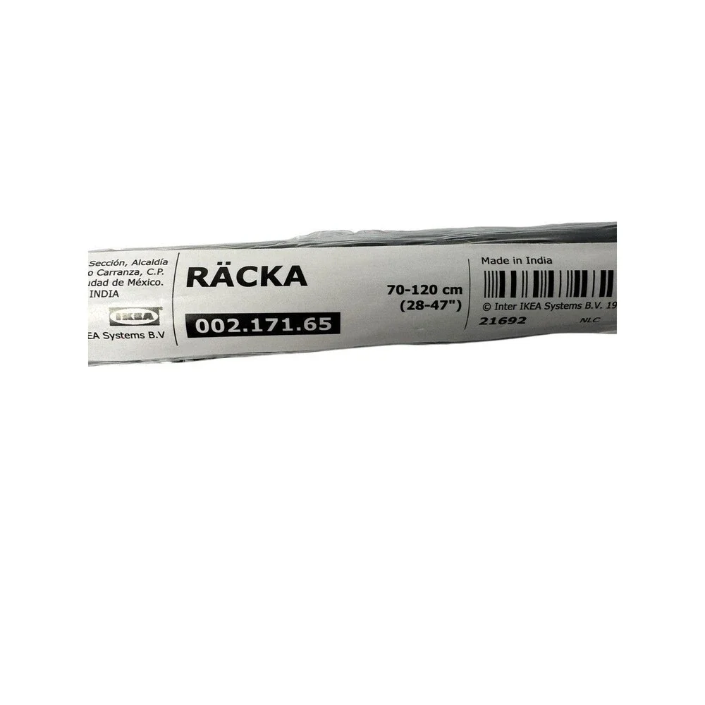 Brand New IKEA RACKA Black Curtain Rod 28-47